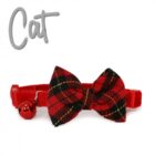 Ancol Vintage Bow Safety Cat Collar Red Tartan