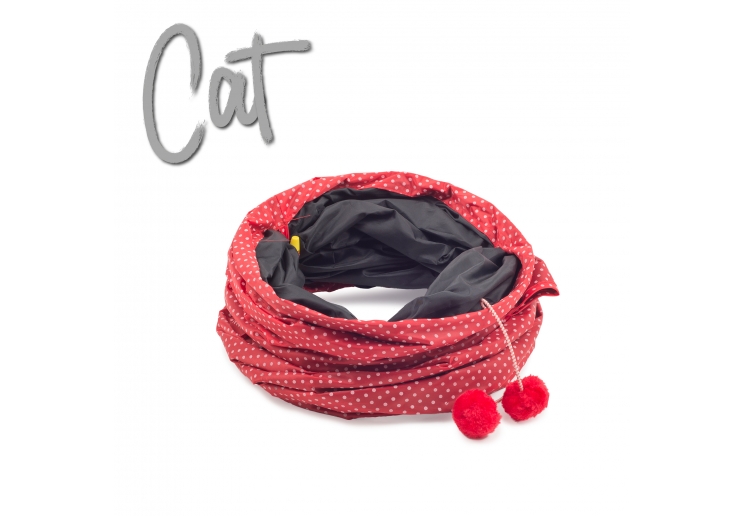 Ancol Red Polka Cat Tunnel - Image 2