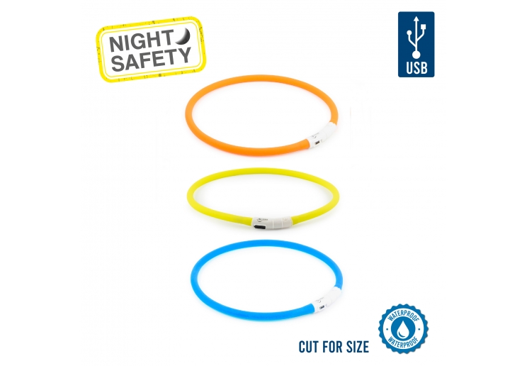 Ancol USB Flashing Collar Orange - Image 3