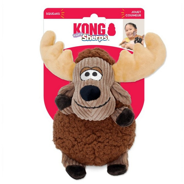 KONG Sherps Llama Medium Plush Dog Toy - Squeaky & Crinkle, Purple