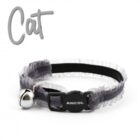 Ancol Velvet Frills Safety Cat Collar Grey