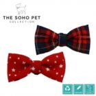 Ancol Tartan/Star Patterned Bow Tie 2 Pack