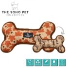 Ancol Soho Maple Leaf Woodland Patterned Reversible Bone Dog Toy