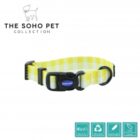 Ancol Soho Yellow Check Patterned Dog Collar