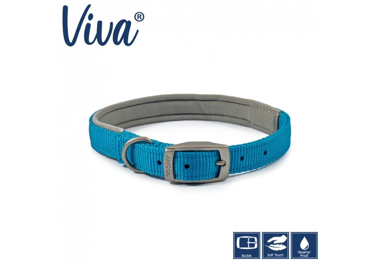 Ancol Padded Viva Collar Blue