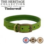 Ancol Timberwolf Leather Collar Green