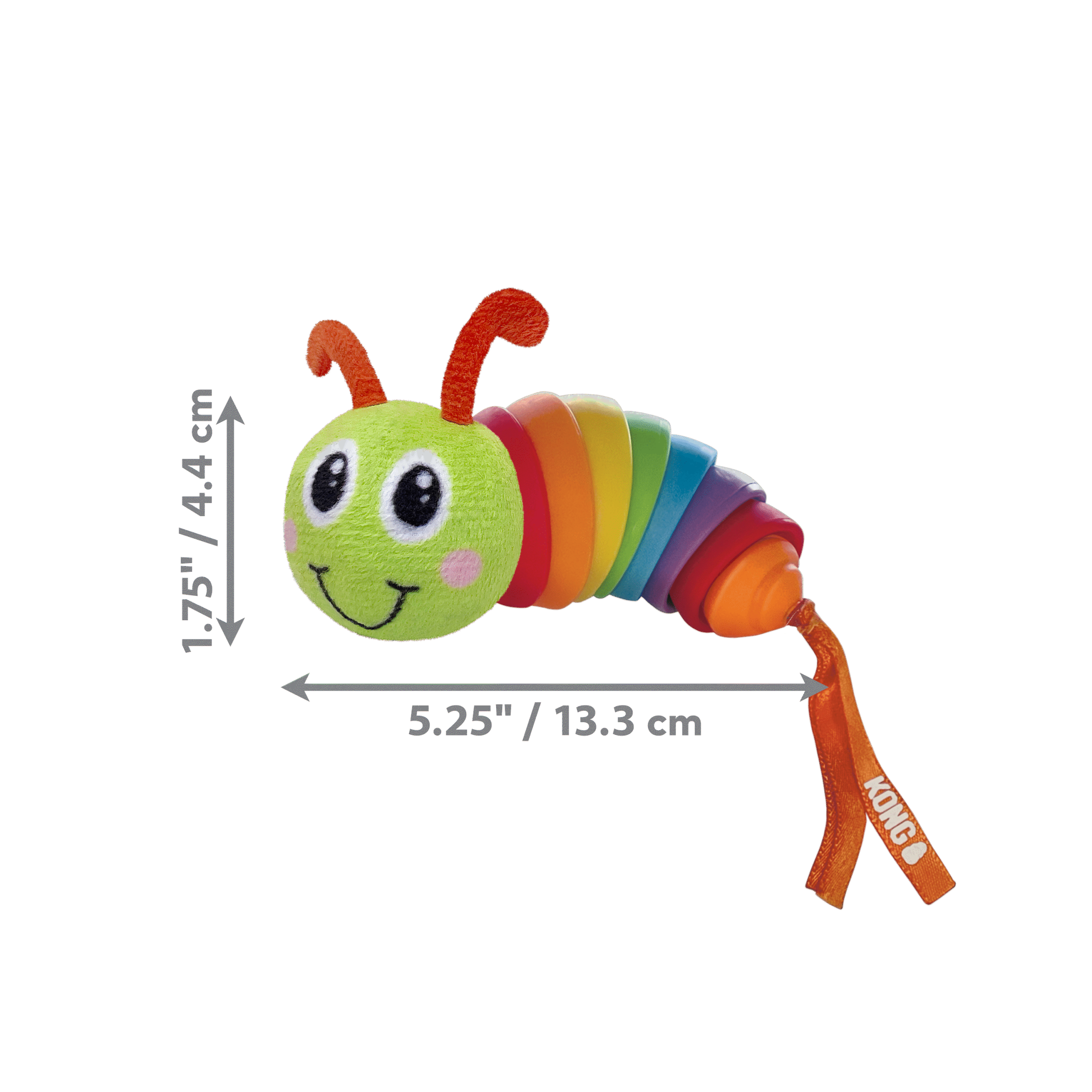 KONG Bat-A-Bout Clackz Caterpillar - Image 2