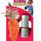 KONG Cat Refillable Catnip Feather Top Carrot